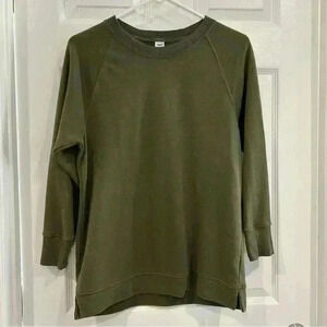 Old Navy Women Shirt Sz XS/Petite Green Active Long Sleeve Tunic Top Athleisure
